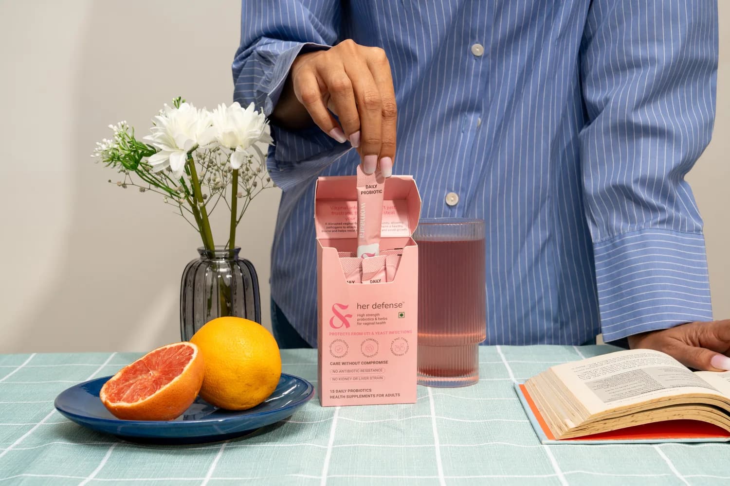 Womaara intimate wellness range, styled still life
